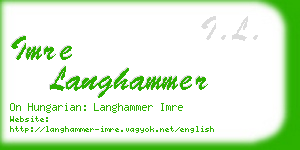 imre langhammer business card